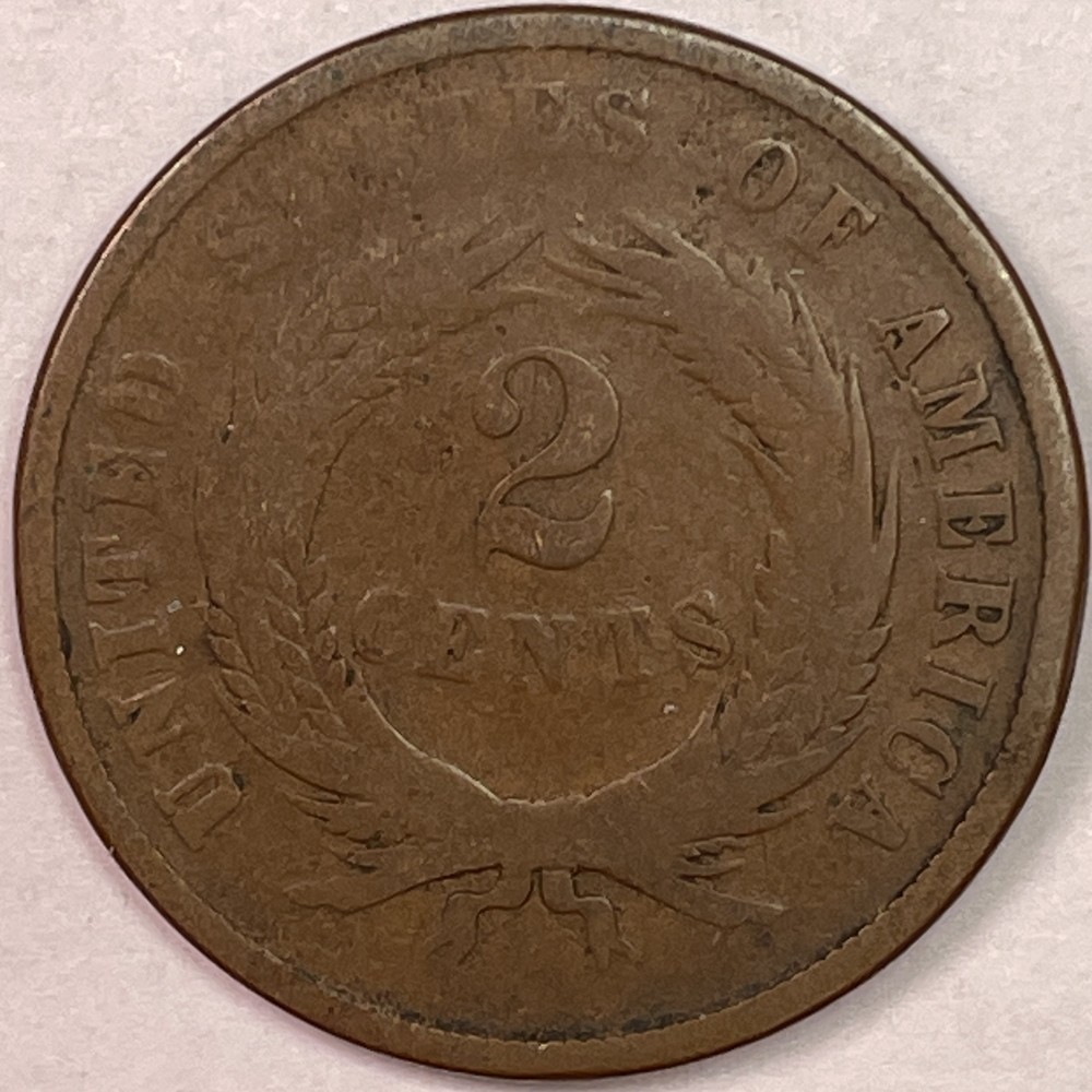 1864 Two Cent Piece Almost Good AG Coin #16422