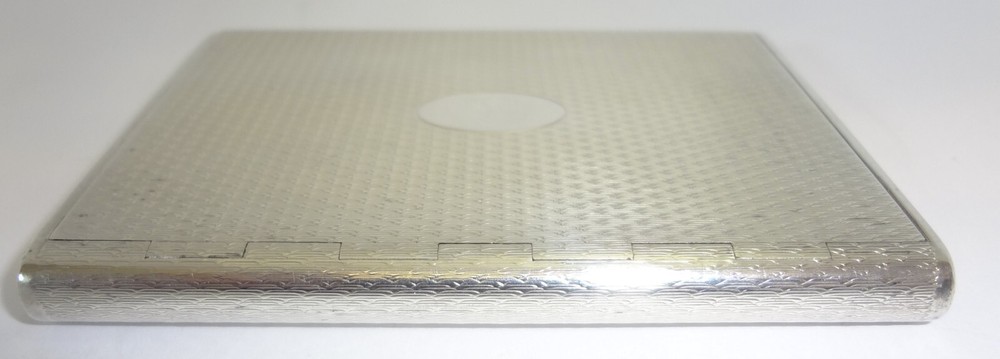 c.1900 Vienna Austria 900 Silver Engine Turned Pattern Cigarette Case