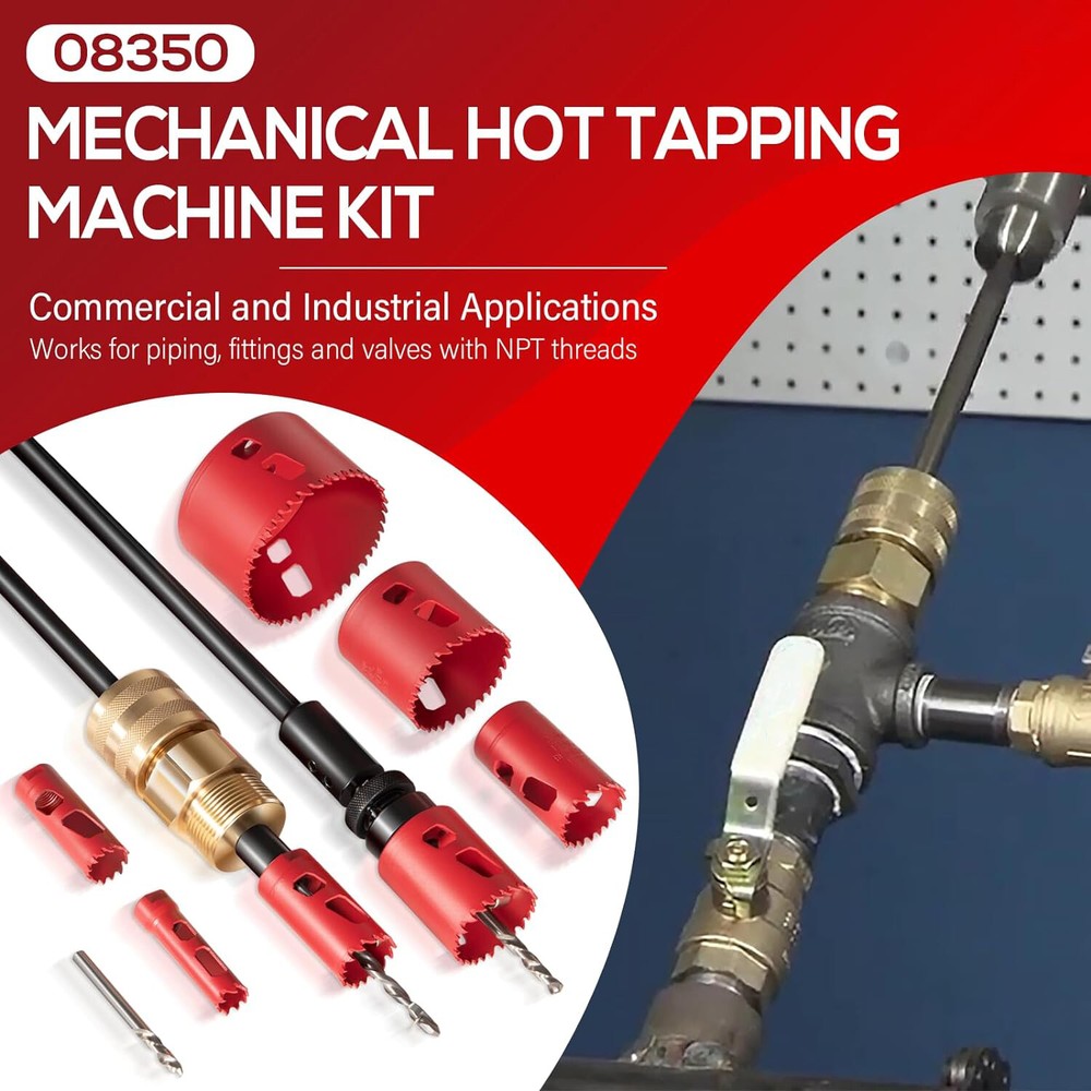For NPT Mechanical Hot Tapping Machine Complete Tool Kit DM3MECH 08350