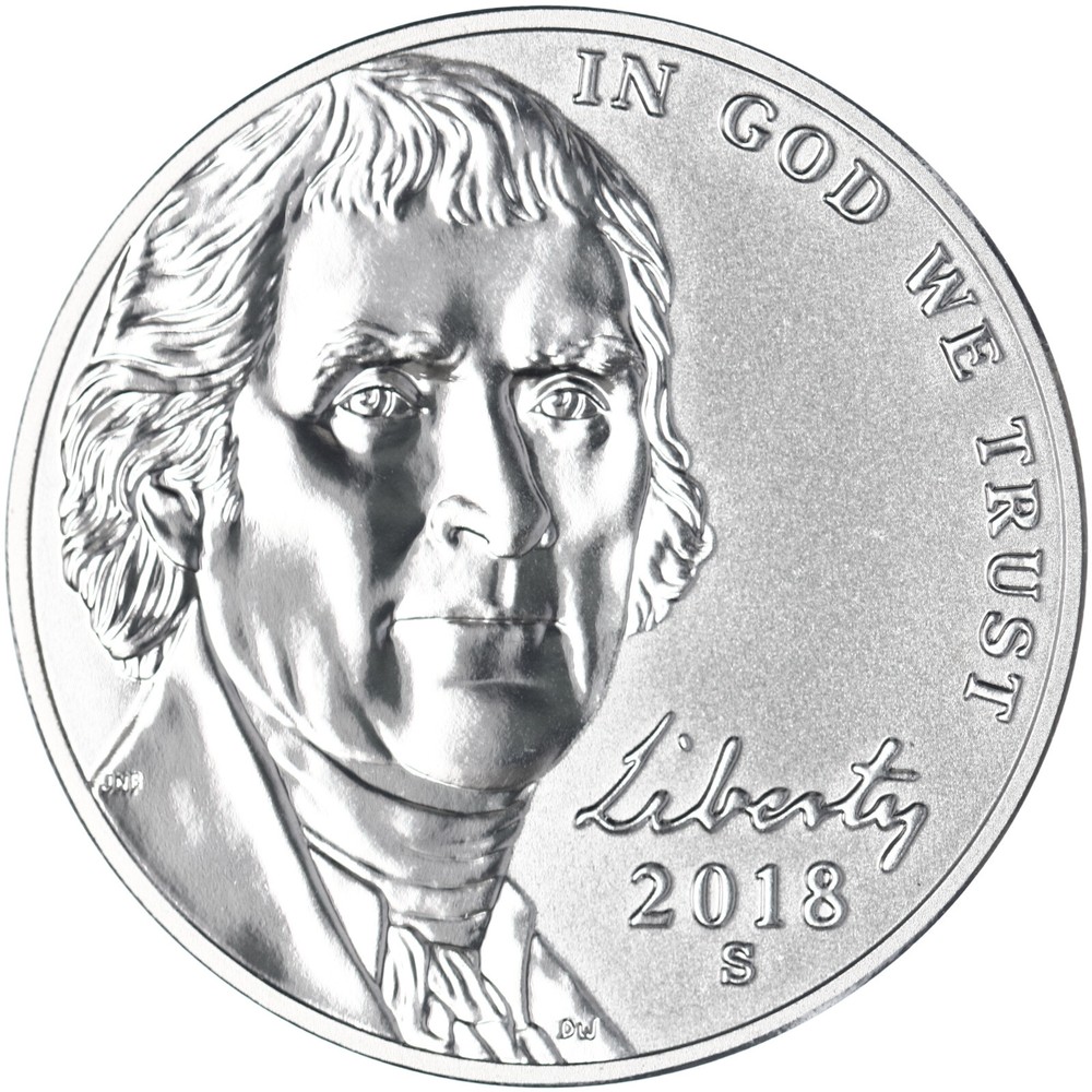 2018 S Jefferson Nickel Gem DCam Reverse Proof
