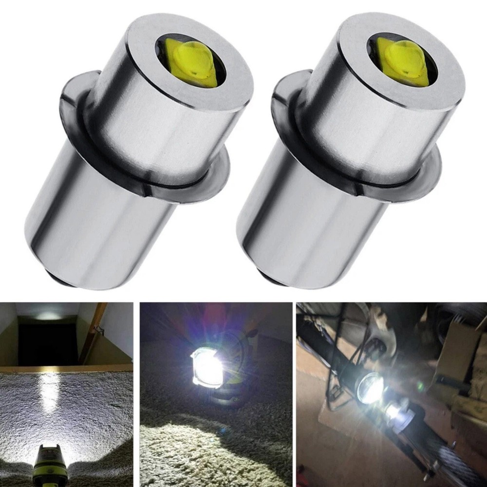 2x P13.5S LED Bulb 3W 6-24V For Maglite C D Cell Flashlight Replacement Light
