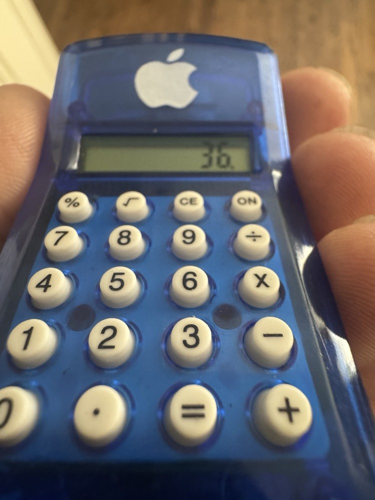 Apple Computer Refrigerator Magnet Calculator Clip