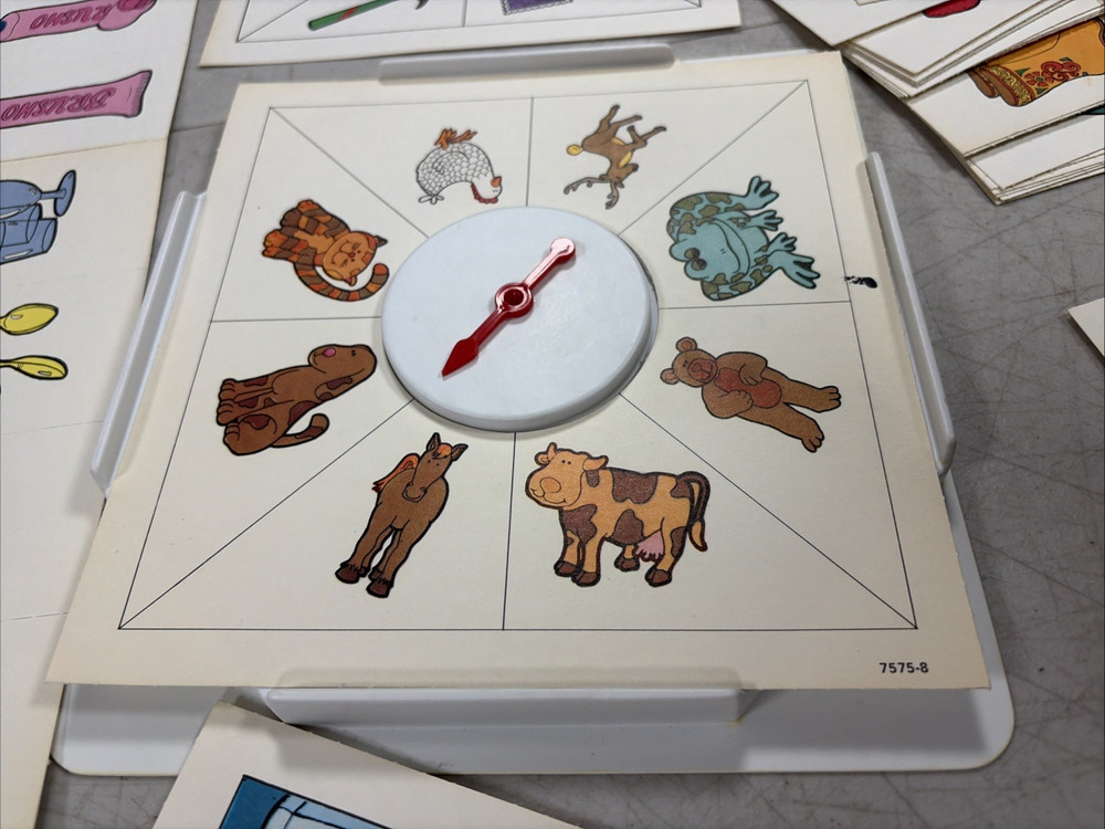 Milton Bradley Vintage Game Language Development Goal Spin & Find 1972