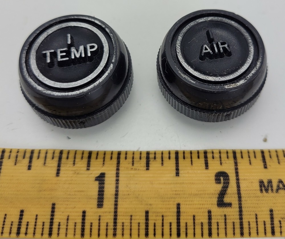 1973 Oldsmobile Cutlass Temperature Control Knobs Black Set of 2