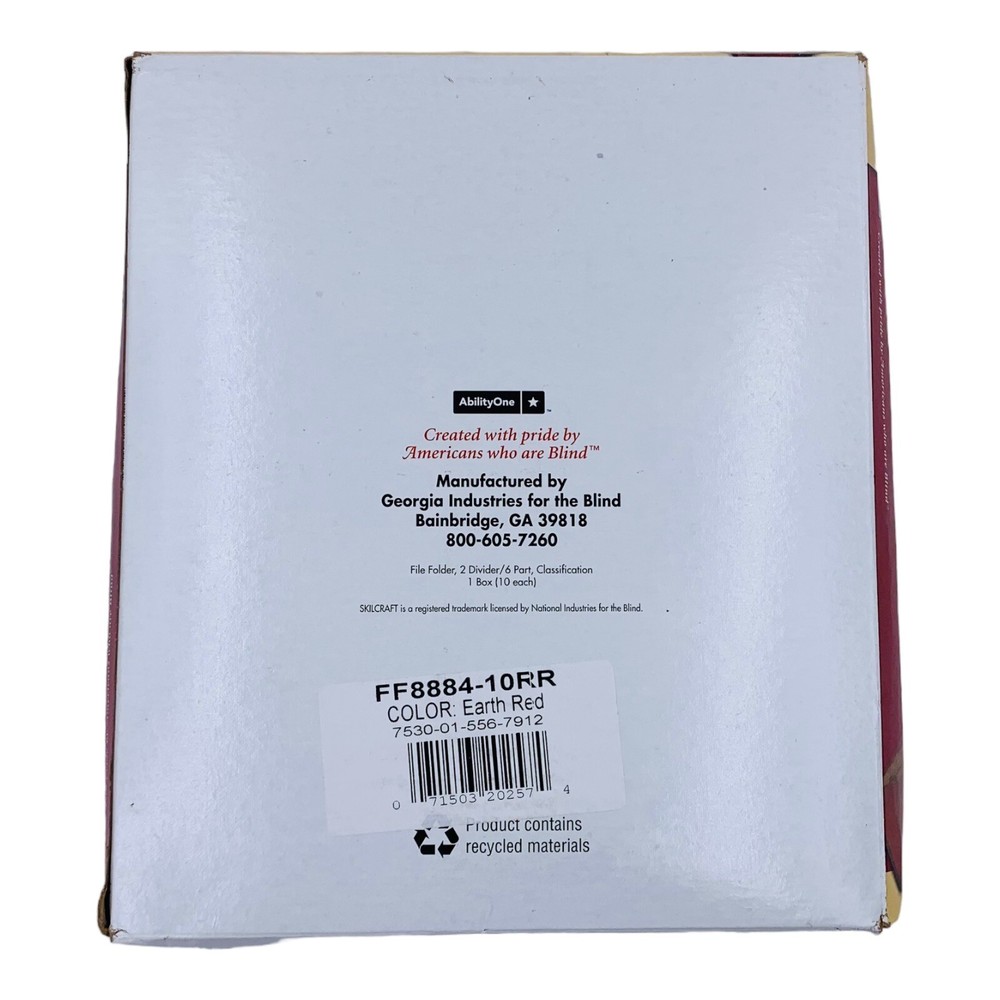 10 Folders Letter Size 6 Section Classification Folder Full Top Tab Earth Red