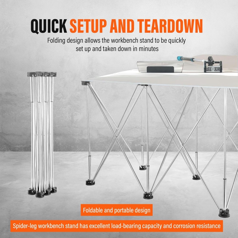 28'' Portable Workbench Collapsible Heavy Duty Folding Work Table Base