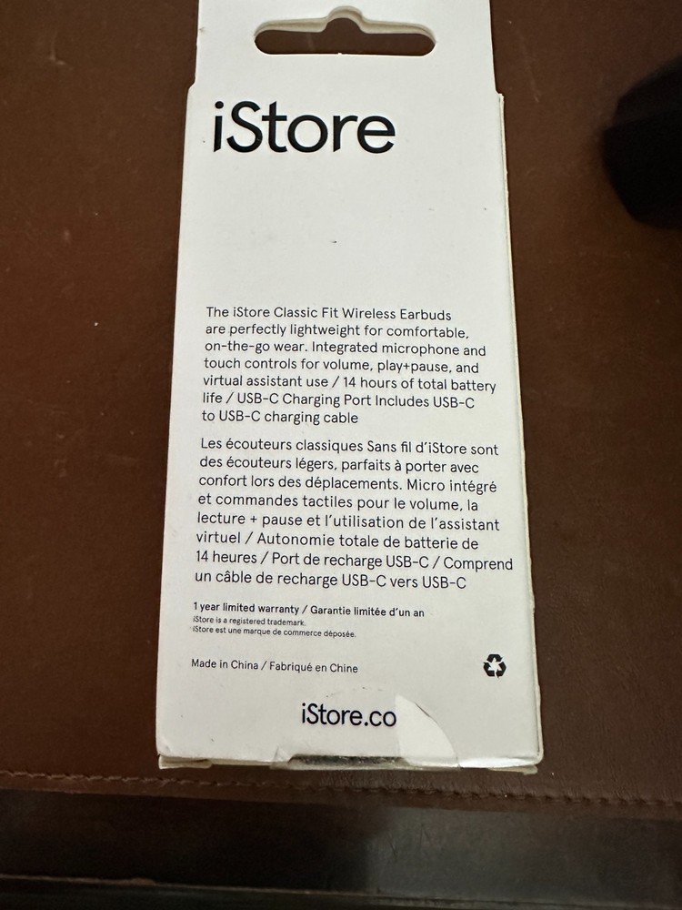 iStore Classic Fit Wireless Earbuds IST-51206 White