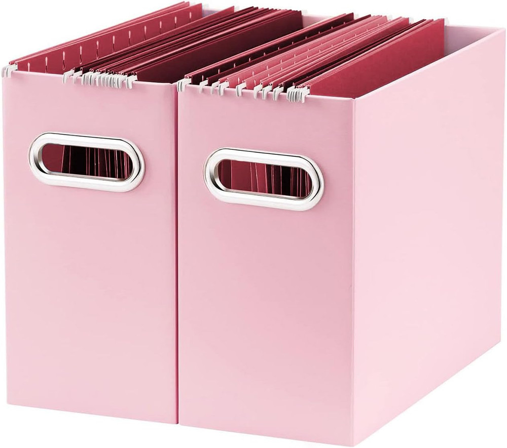 File Organizer, 2 Packs Small Storage Box, Cardboard File Folder Organizer, Coll
