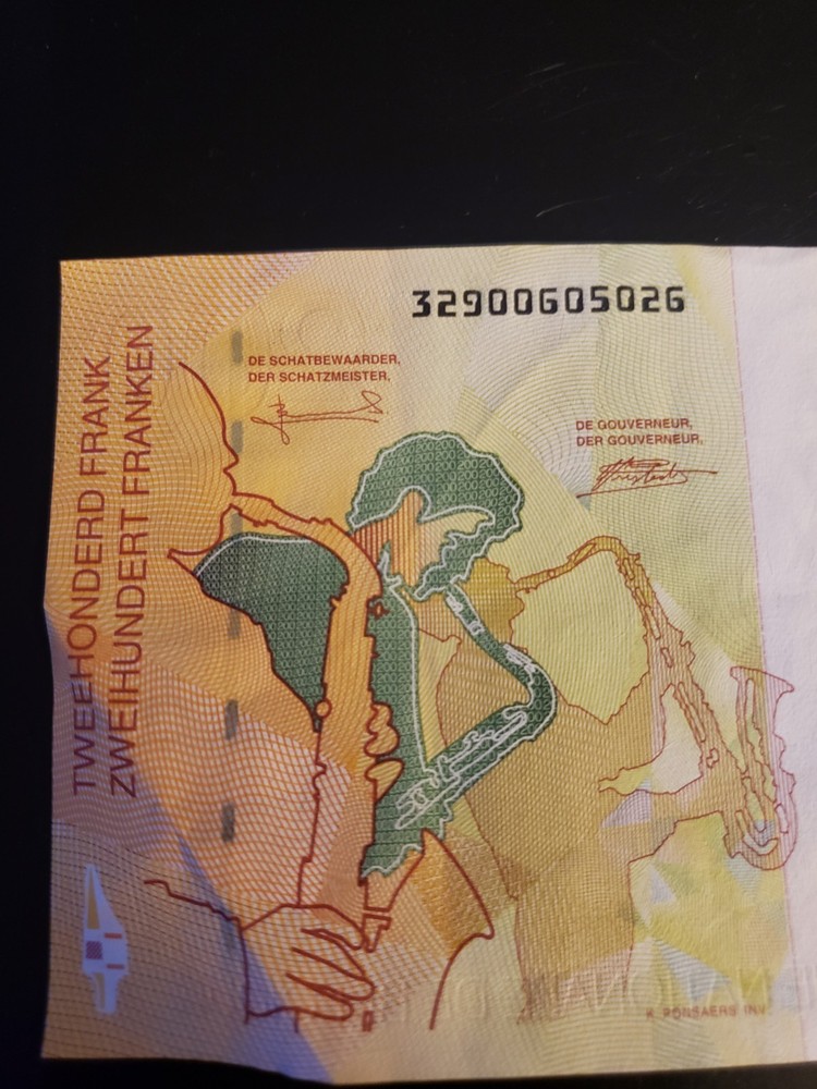 200 Belgian Francs Banknote. 1814-1894