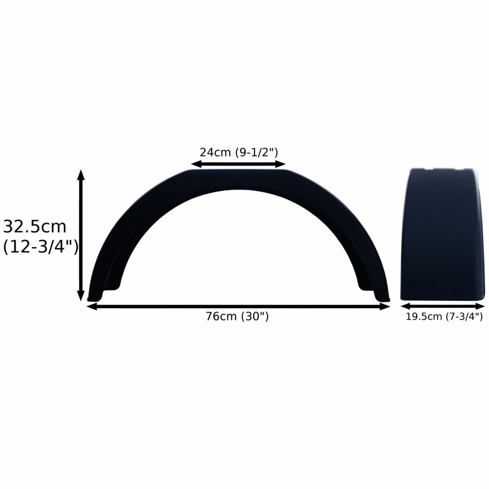 Mudguard for Trailer Wheels 13" Plastic PAIR / Wing / Fender TR003