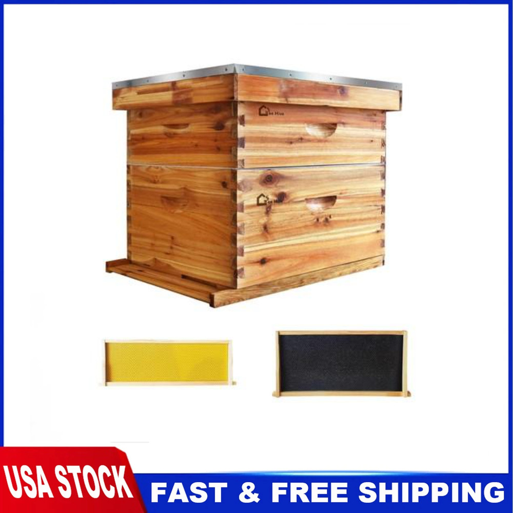Langstroth Beehive Starter Kit - 20 Frame Box with 10 Deep & 10 Medium Frames