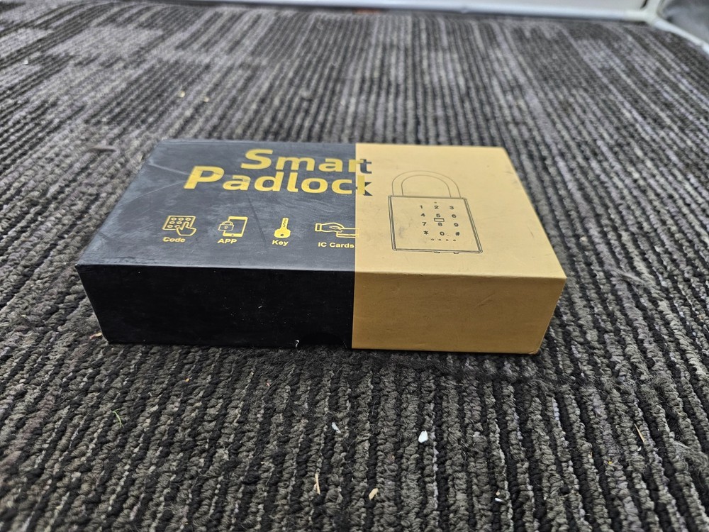 Pothunder Heavy Duty Smart Padlock, Gate Lock Padlock with Key Code and RFID