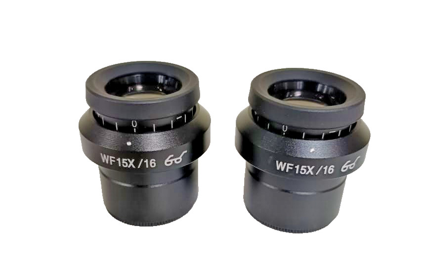 Pair WF15 ×/ 16mm Wide Field Eyepieces – For 32mm Bore Compound Microscope