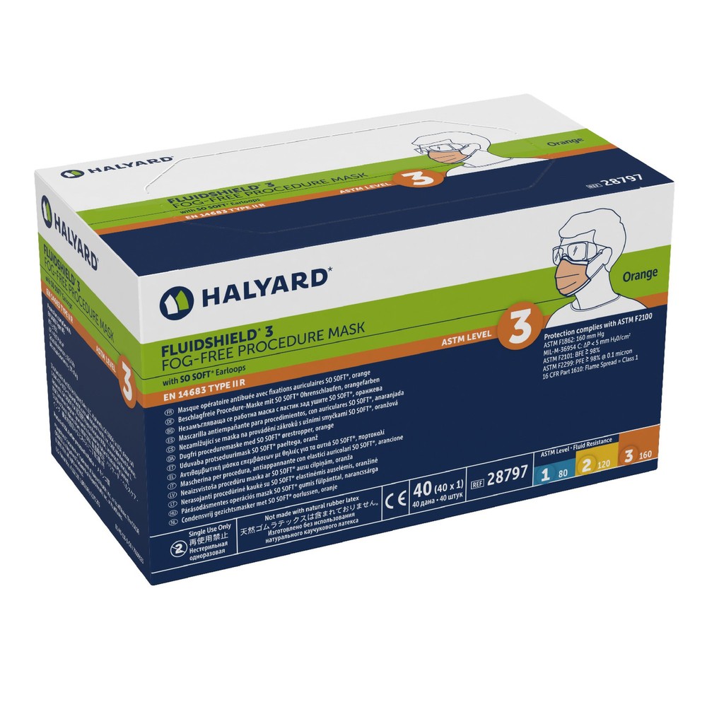 FluidShield Procedure Mask Pleated 400 per Case 28797