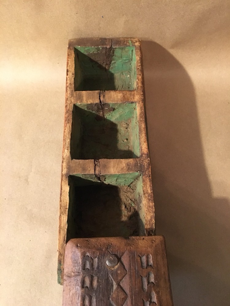 Antique Hand Carved Spice Box