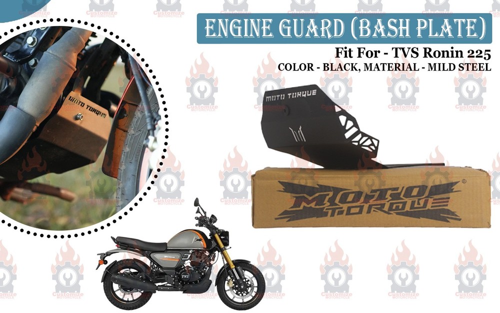 Fit For TVS Ronin "225 Black Engine Guard (Bash Plate)"