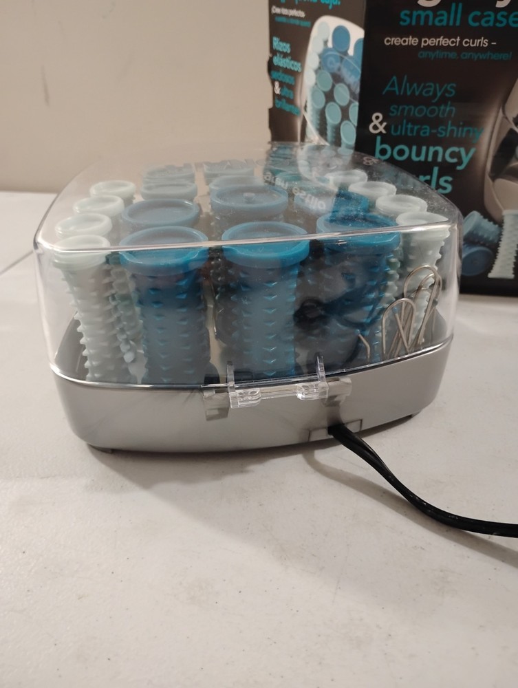 Conair Big Style Small Case Compact 20 Multi Size Hot Rollers Clips Tested Works