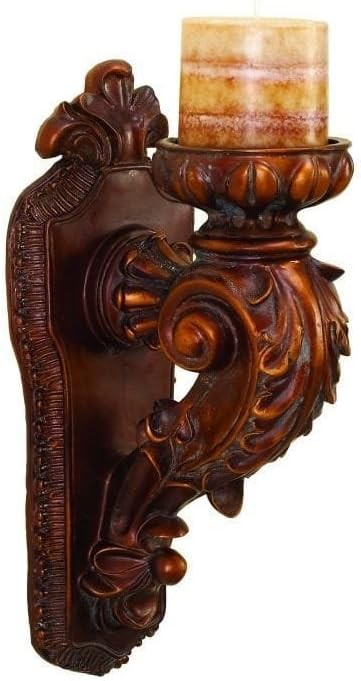 Polystone Solid Wall Sconce 5" x 7" x 13" Bronze Wall Mount