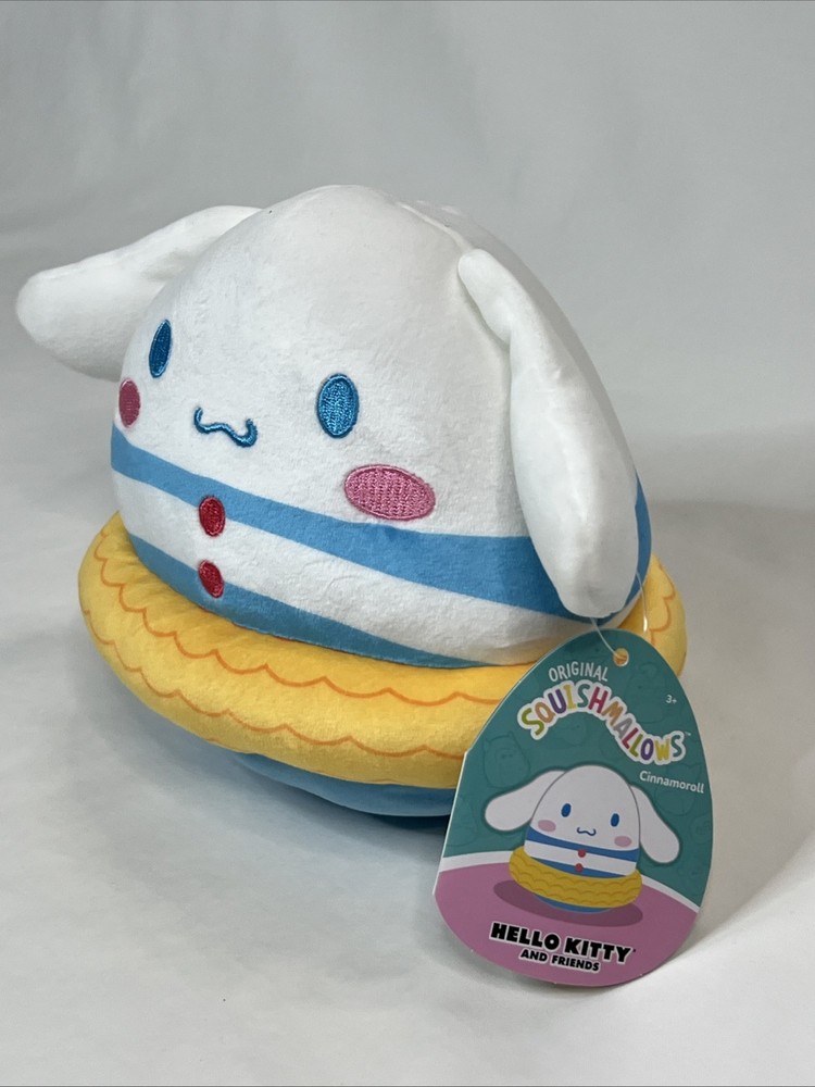 2023 Hello Kitty Squishmallows Cinnamoroll 6.5" Plush Sanrio Pool Float