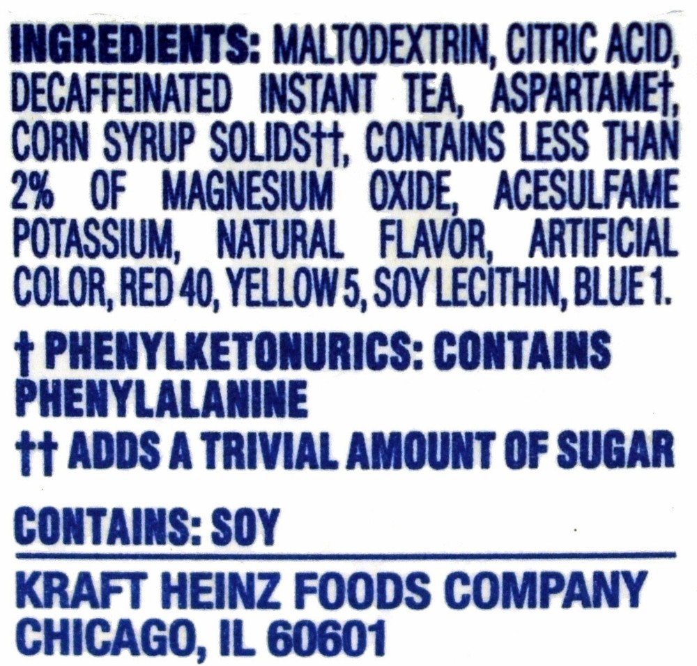 8 12-Quart Boxes Crystal Light Decaf Lemon Iced Tea Drink Mix