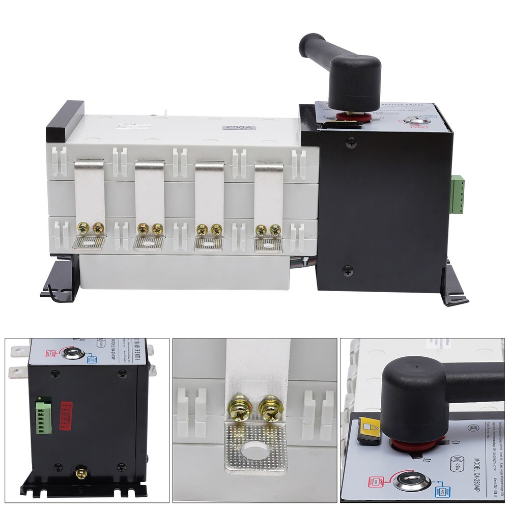 Dual Power Automatic Transfer Switch 3 Phase Circuit Breaker Changeover 4P 250A