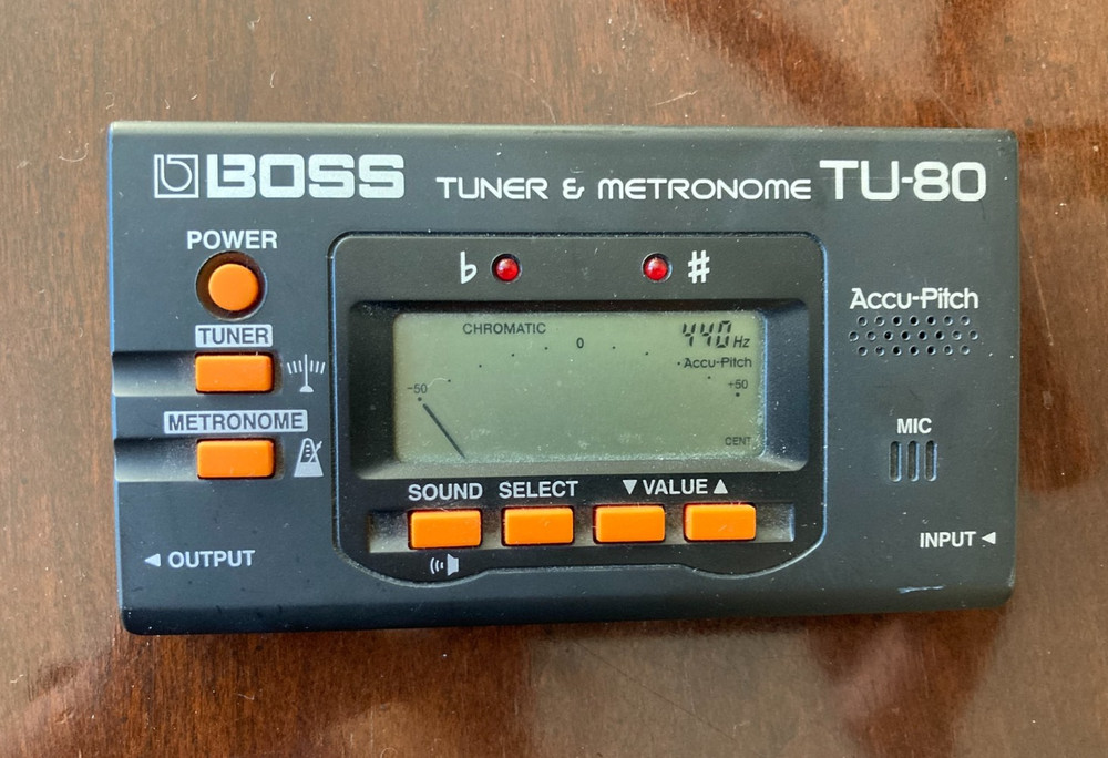 BOSS TU-80 Guitar Tuner & Metronome -Includes Batteries, Box & Manual