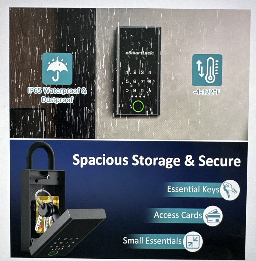 Smart Lock Box, Fingerprint, APP, Bluetooth
