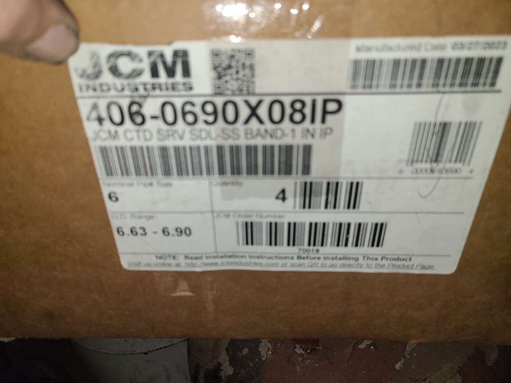 JCM 6 x 1 SS 2 STRAP EPOXY SADDLE 406-0690X08IP--- NOS