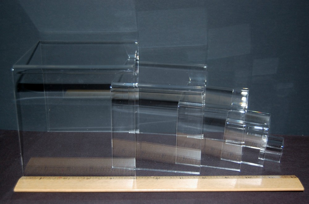 Multi-Purpose 5 Piece Acrylic Riser Set 1/8" thick 1x1-5x5