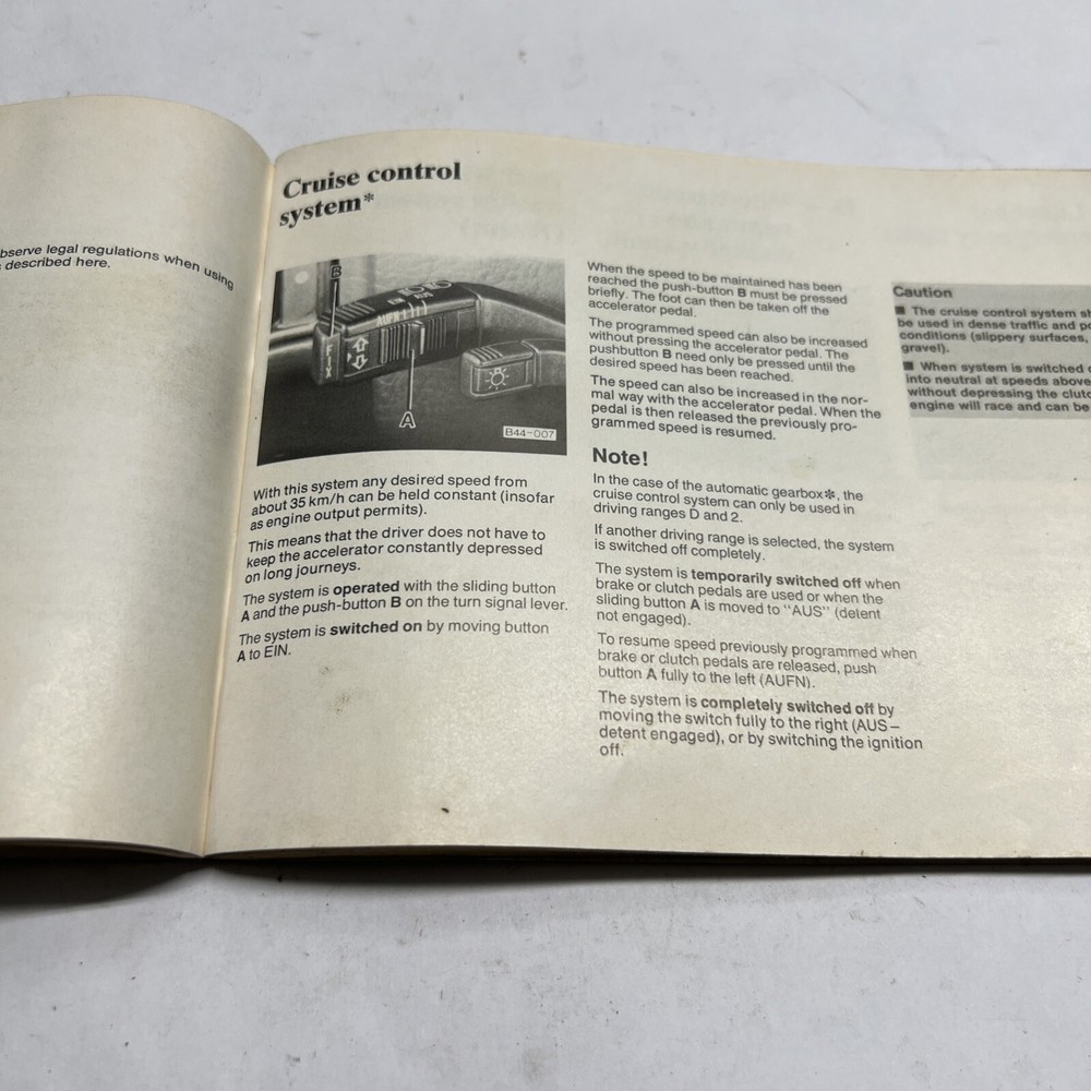 Audi 100 / 100 Quattro Instruction Maintenance Manual