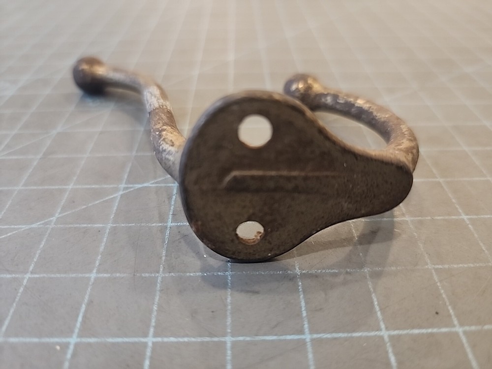 Antique Cast Iron Double Ball Tip Coat Hat Hook - gwW