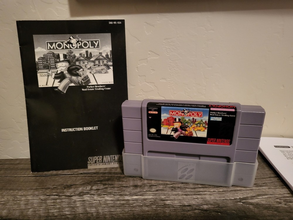SNES monopoly With Manual