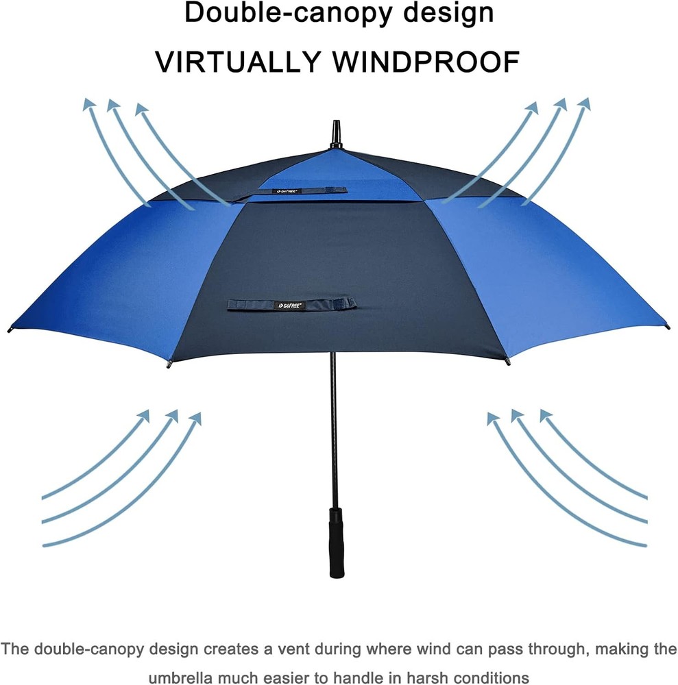 47/54/62/68/72 Inch Automatic Open Golf Umbrella Oversize Extra Large Double