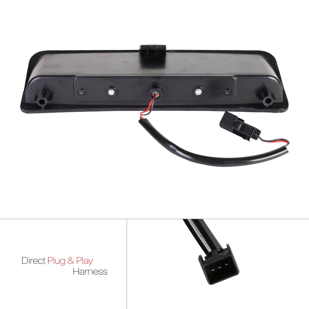 Fits 2011-2015 Ford Explorer [Black/Smoke] LED Third 3rd Brake Light Tail Lamp