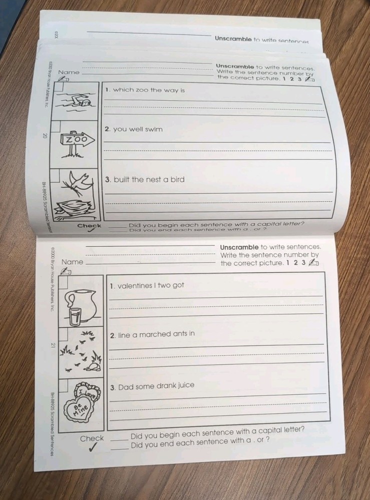 Scrambled Sentences Bryan House For Grades 1-2