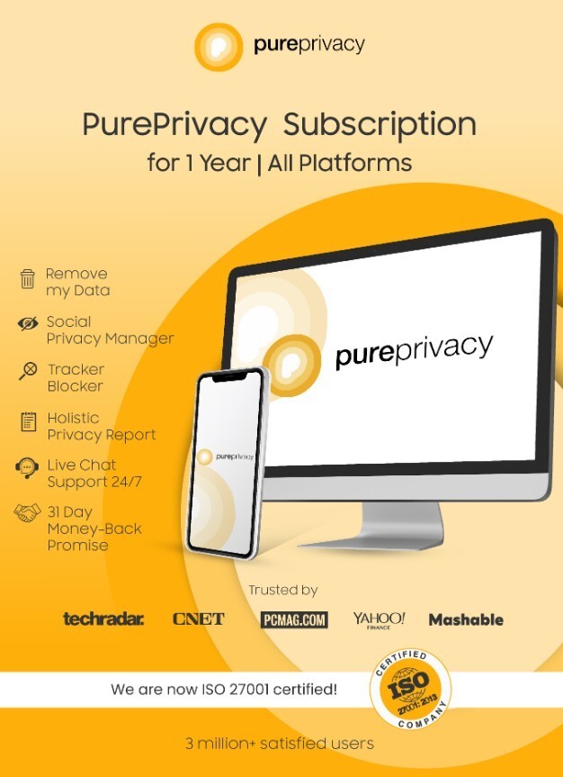PurePrivacy  Subscription for 1 Year | All Platforms | Digital Subscription