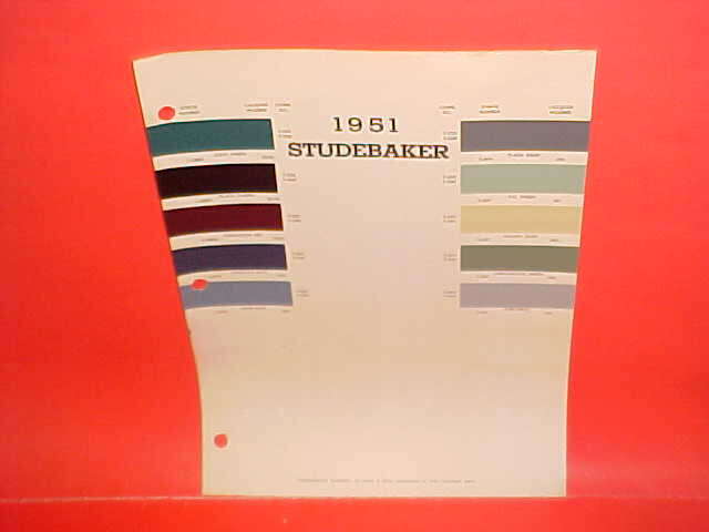 1951 STUDEBAKER COMMANDER CHAMPION CONVERTIBLE LAND CRUISER PAINT CHIPS ARCO