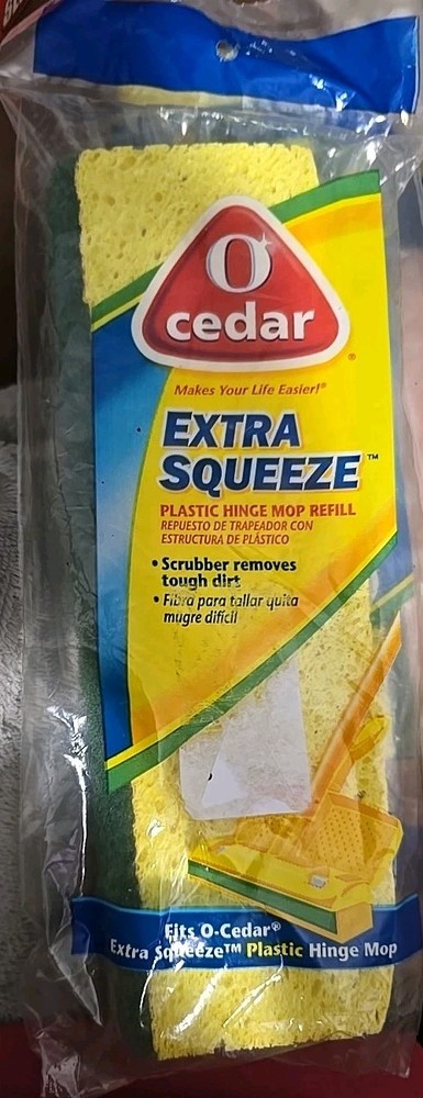 O Cedar Extra Squeeze Plastic Hinge Mop Refill NOS 4009705 Replacement Head