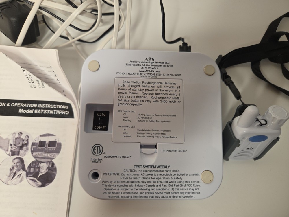 ATS Personal Emergency Response System 2-Way Voice Pendant Communicator Set