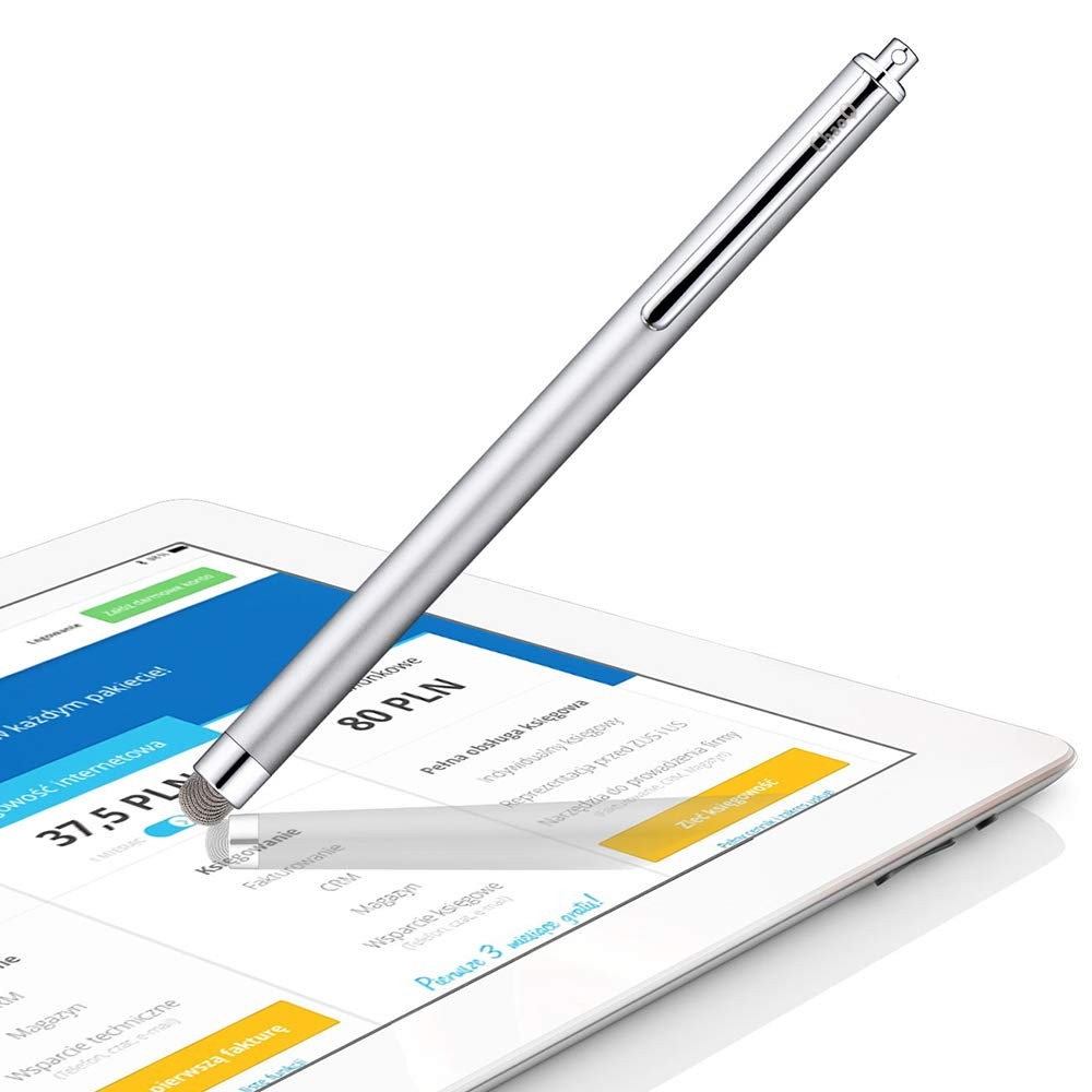 Stylus Pens Capacitive 6-Pack with 6 Replaceable Mesh Tips Black White Pink