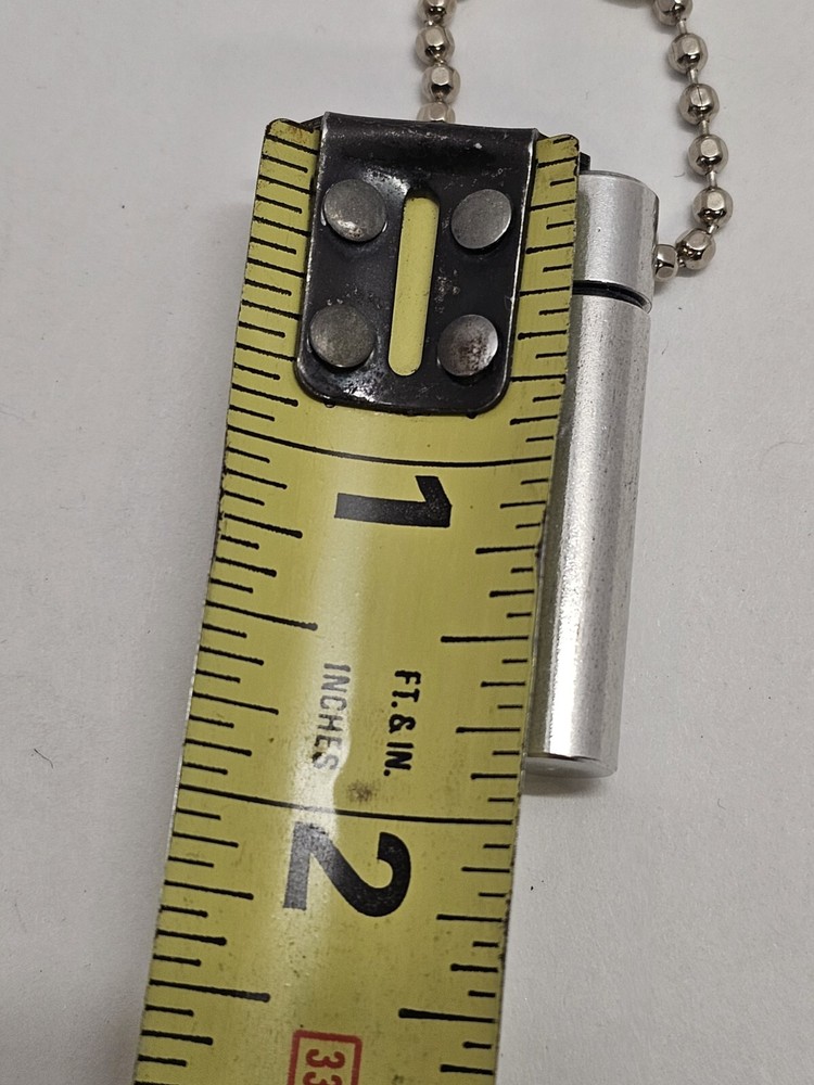 Silver Pill Storage Keychain Cylinder Water Resistant Oring