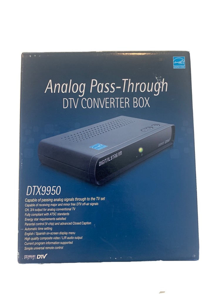 Digital Stream Analog Pass-Through DTV Converter Box DTX9950 - MISSING RF CABLE