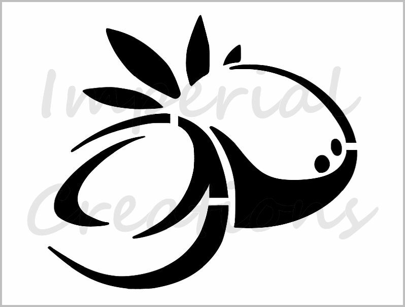 Coconut Stencil Fruit Outline Kitchen Design 8.5" x 11" Reusable Sheet S718