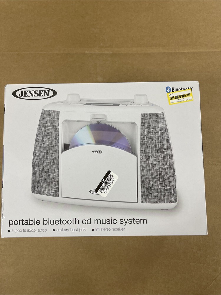 JENSEN CD-565 Portable Bluetooth CD Music System -TESTED- WORKS-