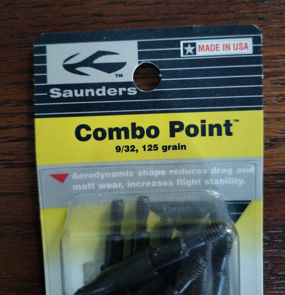 12 Pack Saunders Archery Combo Points 9/32" 115 Grain - 9602 NEW