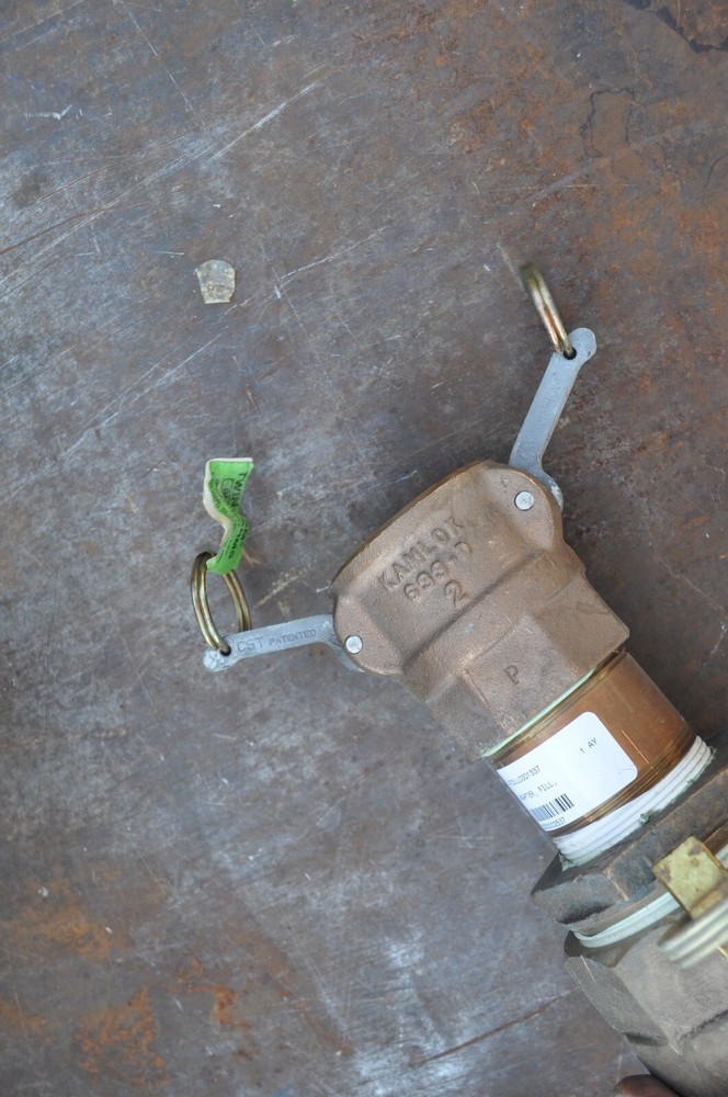 3" BRASS CAM LOCK TO 2 INCH ADAPTER MIL SUPLUS