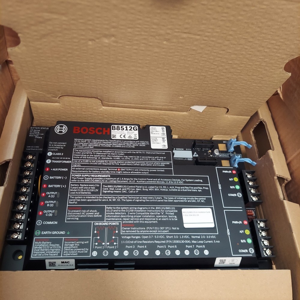 Bosch B8512G G Series IP Control Panel, 8 Areas, 99 Points