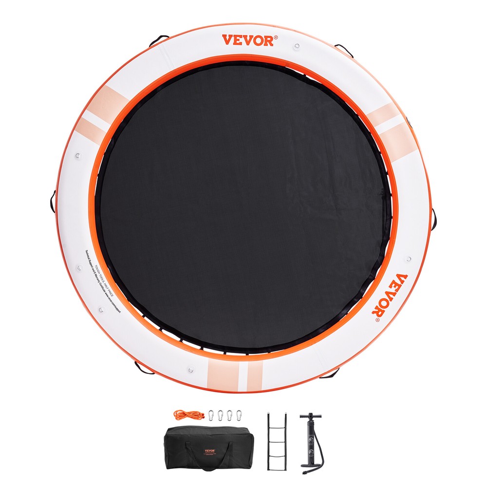 VEVOR Inflatable Floating Dock ø8FT Water Dock Platform with ø5FT Mesh Pool