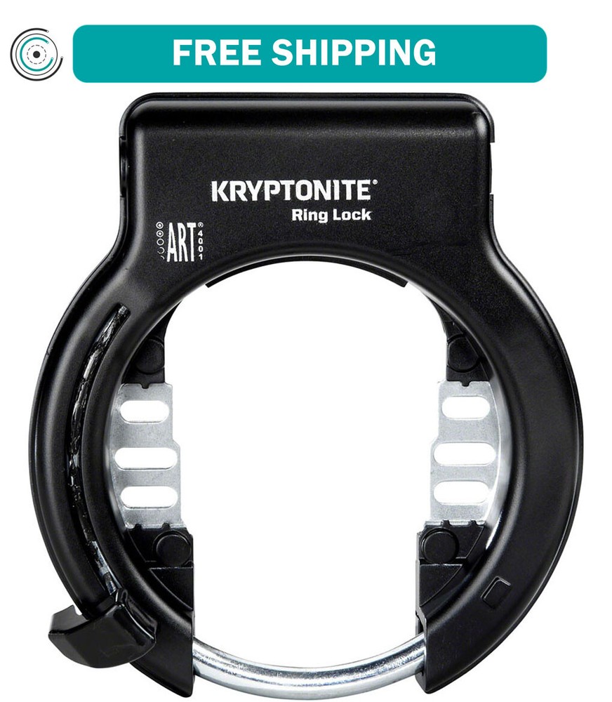 Kryptonite Ring Wheel Lock Black Includes Flexible Mount Non-Key Retaining