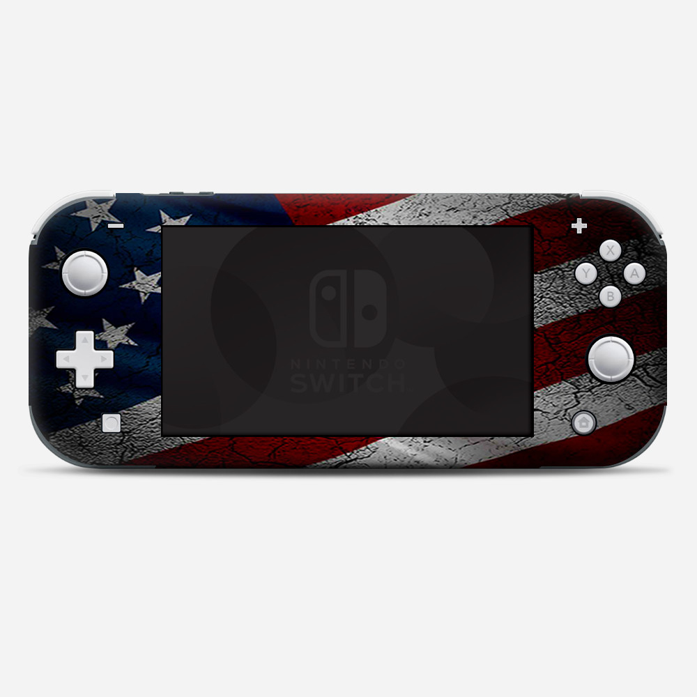 Skins Decals wrap for Nintendo Switch Lite - American Flag distressed wave